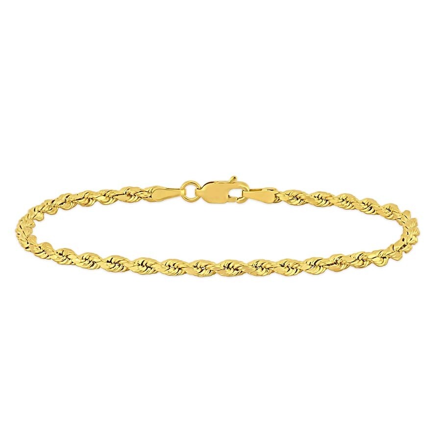 Amour Rope Chain Bracelet In 10k Yellow Gold (3 Mm/7.5 Inch) In Gold