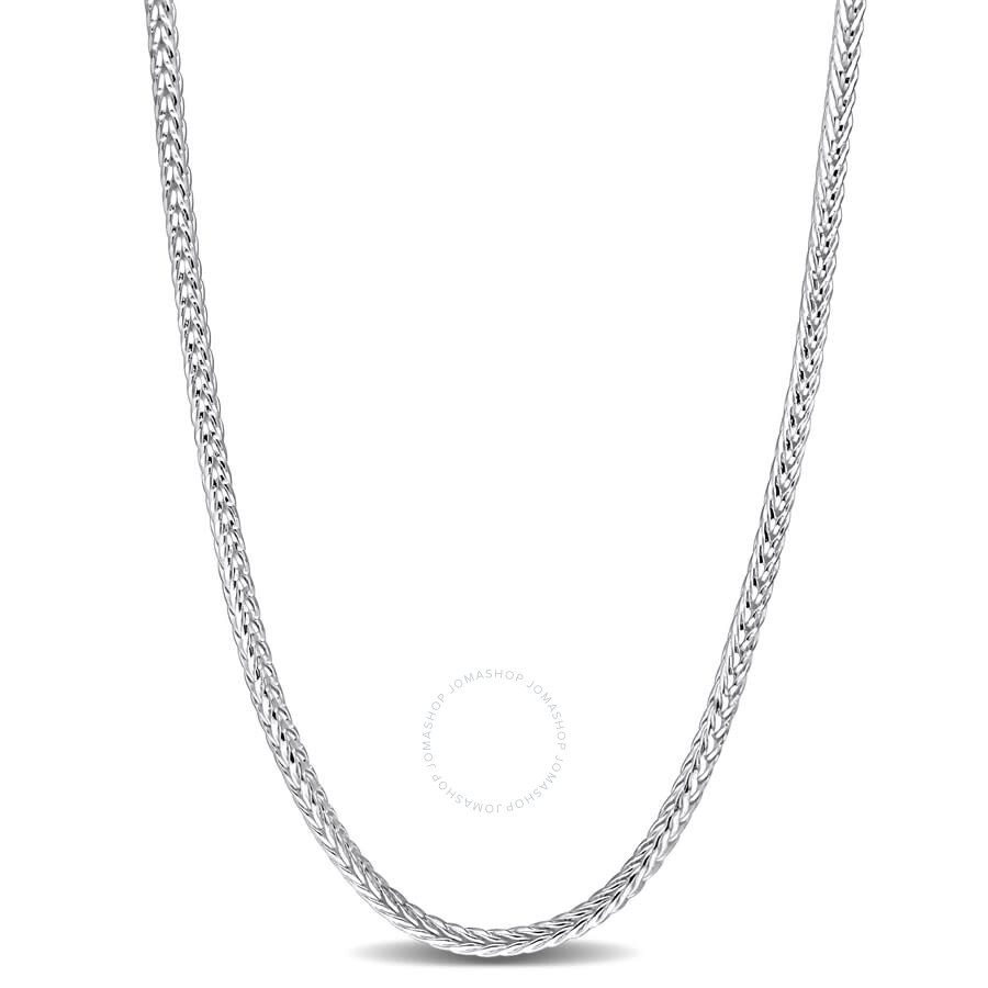 Amour Foxtail Chain Necklace In Sterling Silver In White