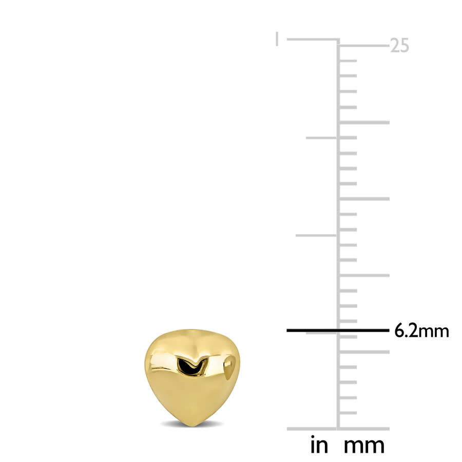 Amour Heart Stud Earrings In 14k Yellow Gold In Yellow