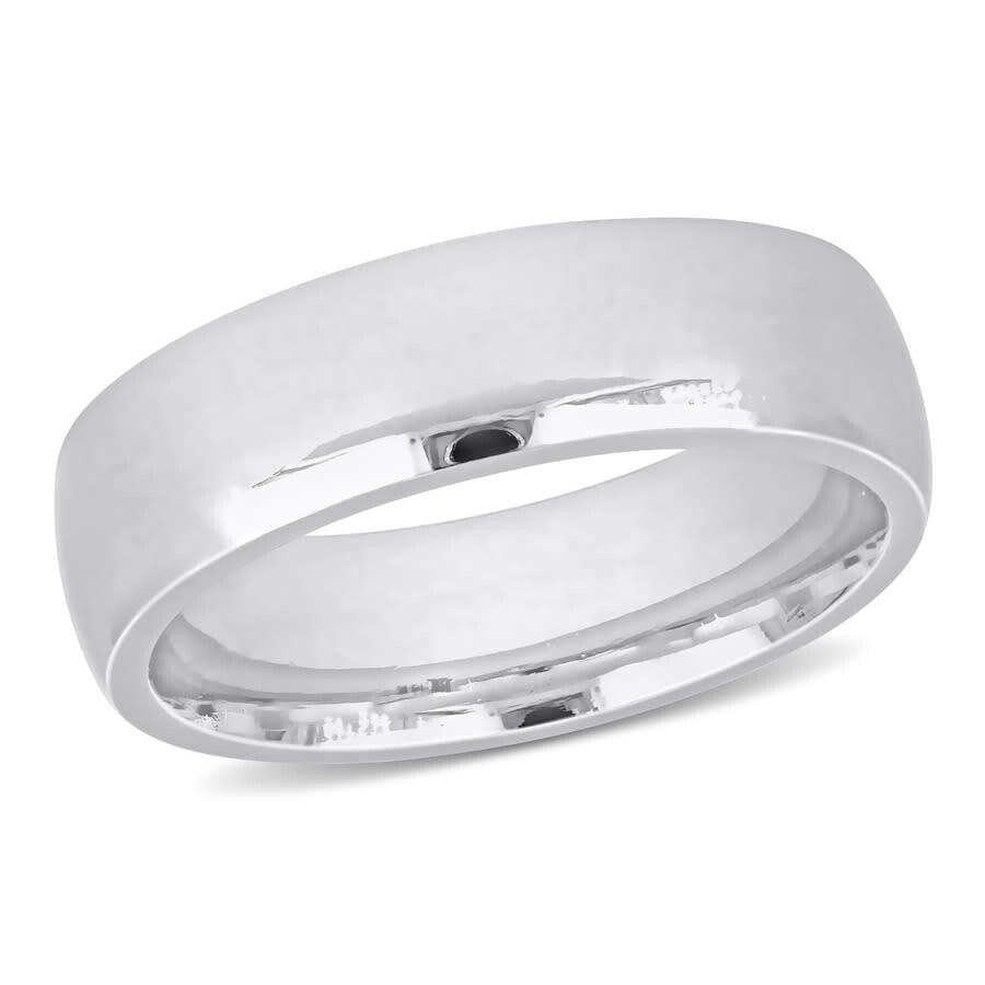 Amour Men's 6.5mm Comfort Fit Wedding Band In 14k White Gold In White