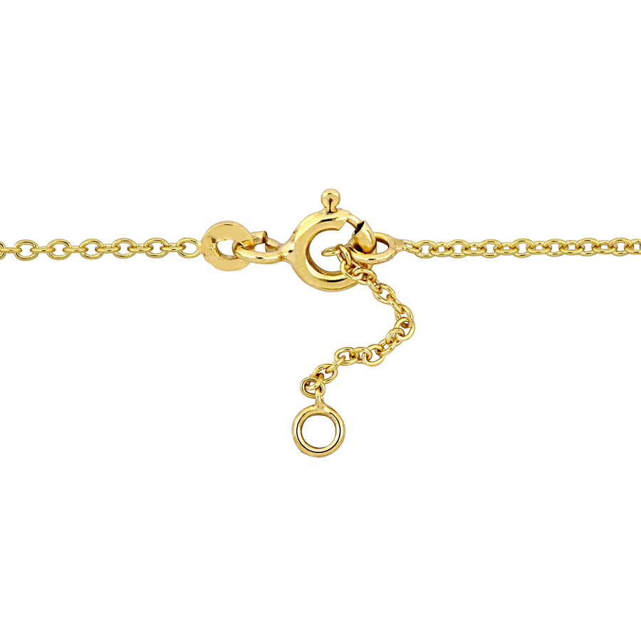 Amour Multi-color Enamel Star Charm Rolo Chain Link Bracelet In 14k Yellow Gold - 5+0.5 In. In Yellow