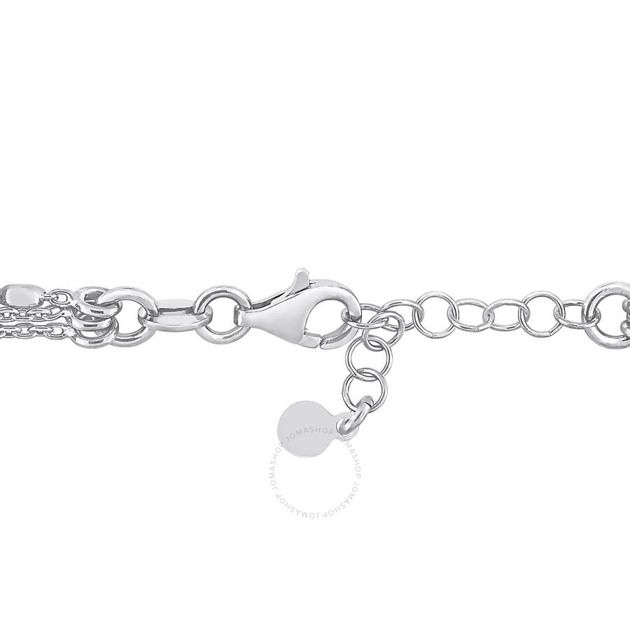 Amour Multi-strand Link Bracelet In Sterling Silver In White