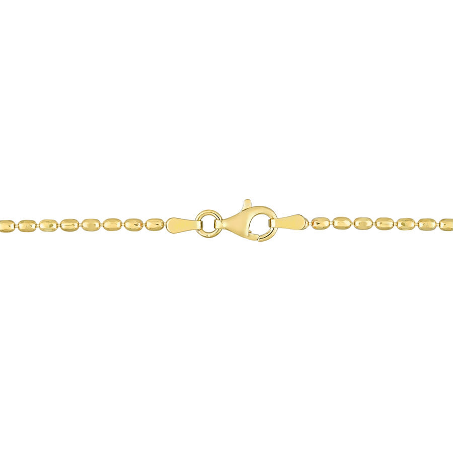 Shop Amour Oval Ball Chain Necklace In Yellow Plated Sterling Silver