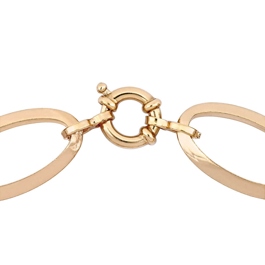 Amour Oval Link Bracelet In Yellow Plated Sterling Silver In Yellow