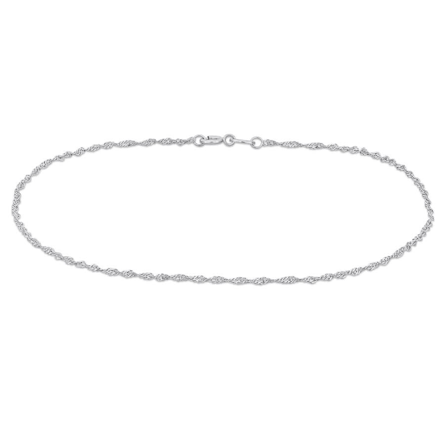 Amour Singapore Chain Bracelet In Platinum In White