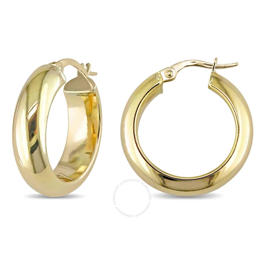 Amour Small Thick Round Shaped Huggie Hoop Earrings In 10k Yellow Amour Small Thick Round Shaped Huggie Hoop Earrings In 10k Yellow Gold Jms004909