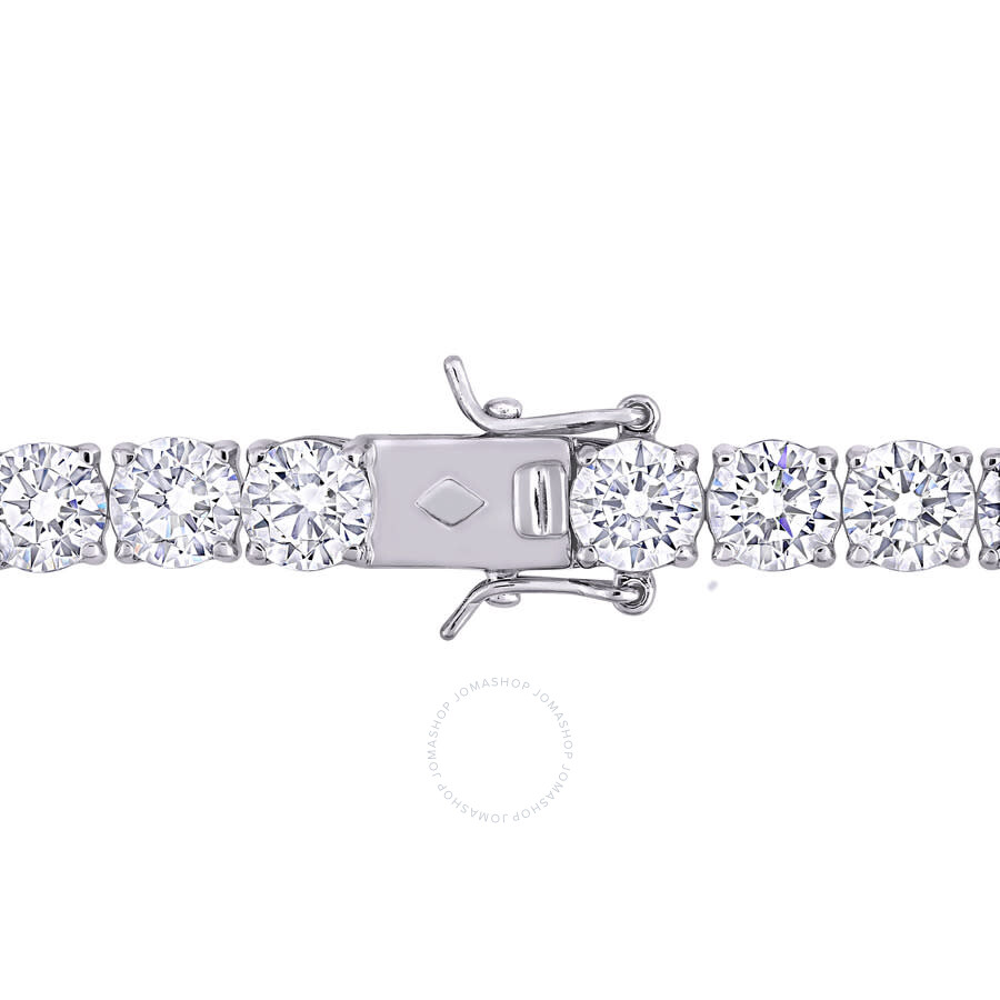 Shop Amour 40 Ct Tgw White Cubic Zirconia Tennis Bracelet In Sterling Silver