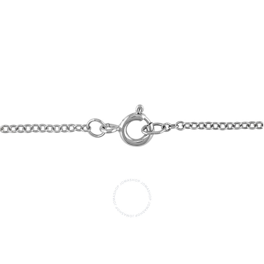 Amour Aquamarine Heart And Diamond Drop Pendant With Chain In Sterling Silver In White