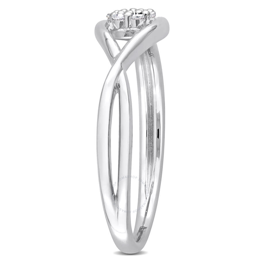 Amour Diamond Accent Infinity Promise Ring In Sterling Silver In White