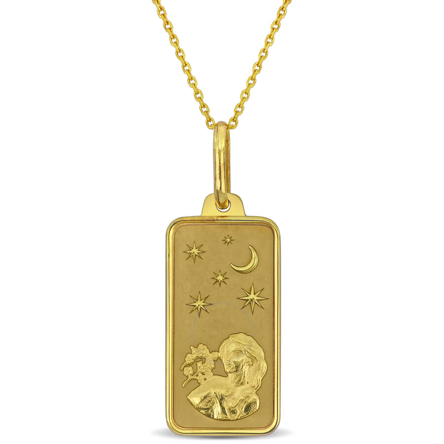 Amour Virgo Horoscope Necklace In 10k Yellow Gold In Yellow