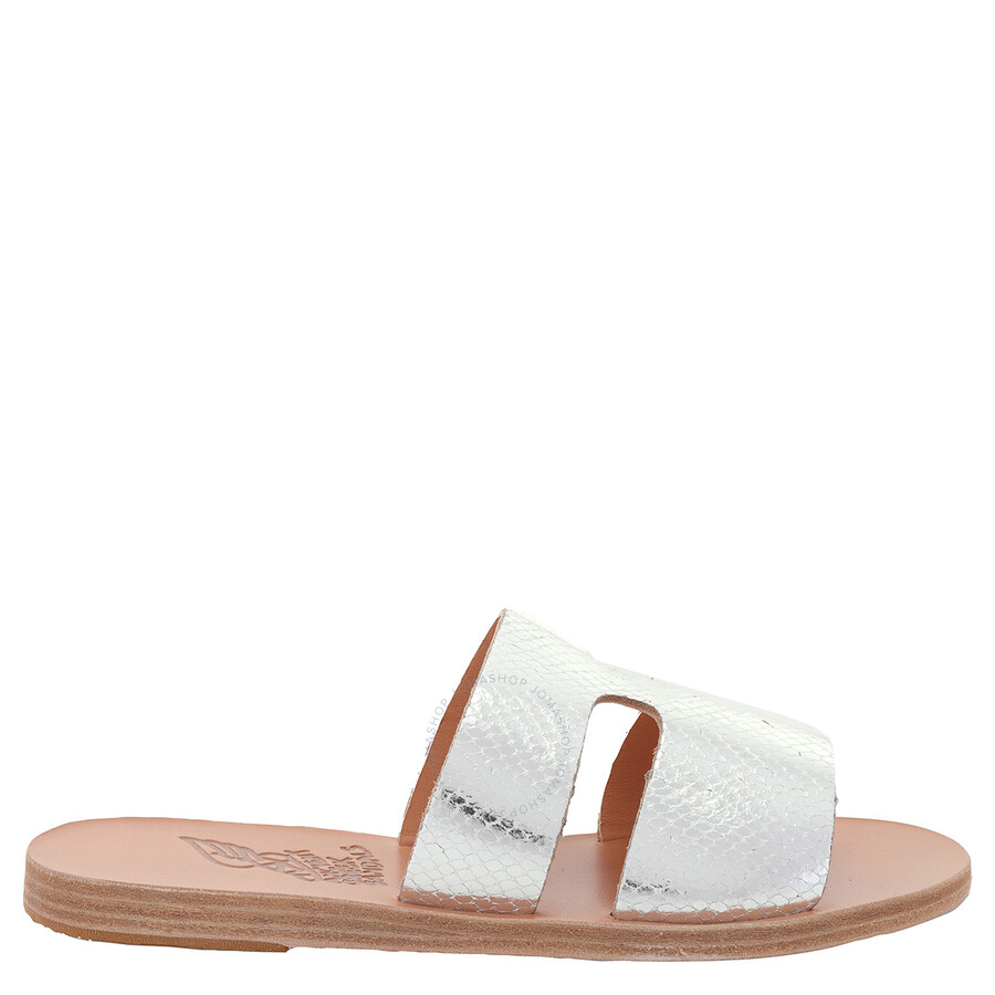 Ancient Greek Sandals Apteros Fish Scale-effect Metallic Leather Sandals