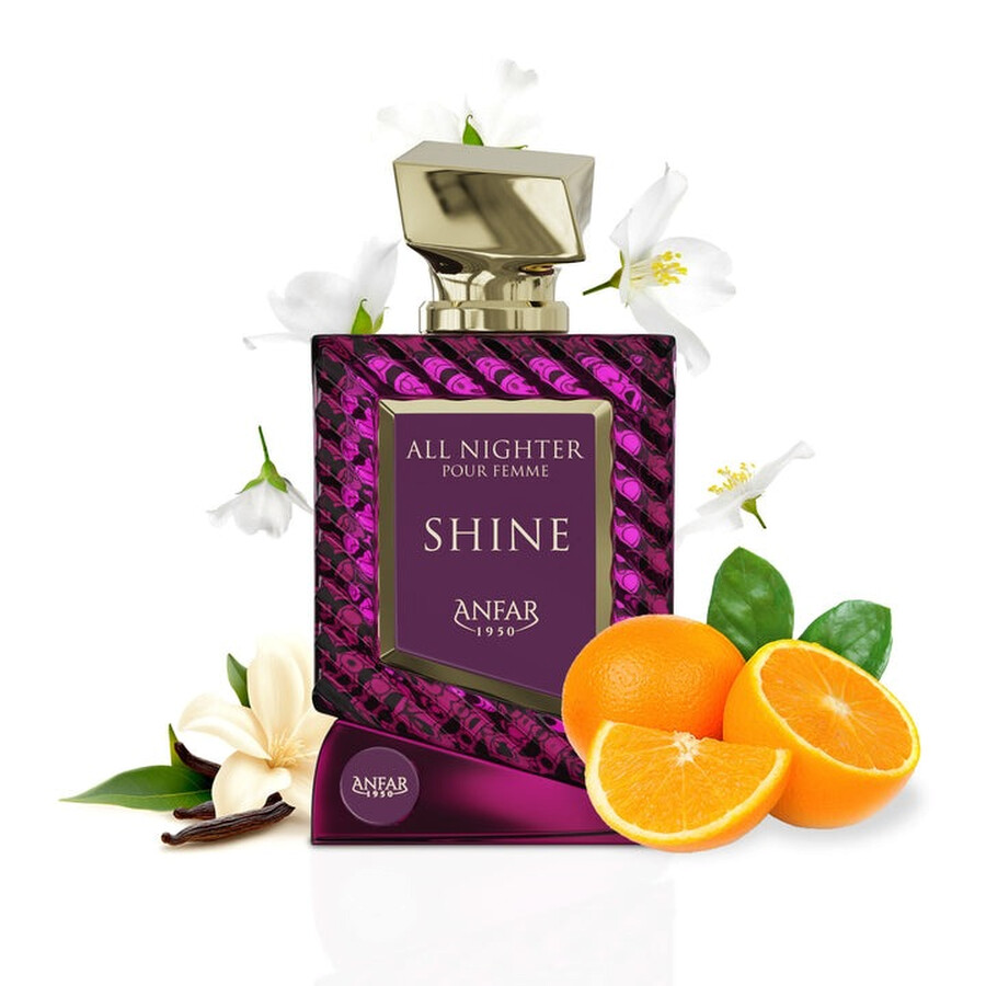 Anfar Ladies All Nighter Shine Extrait De Parfum Spray 3.4 oz Fragrances 6294022300826