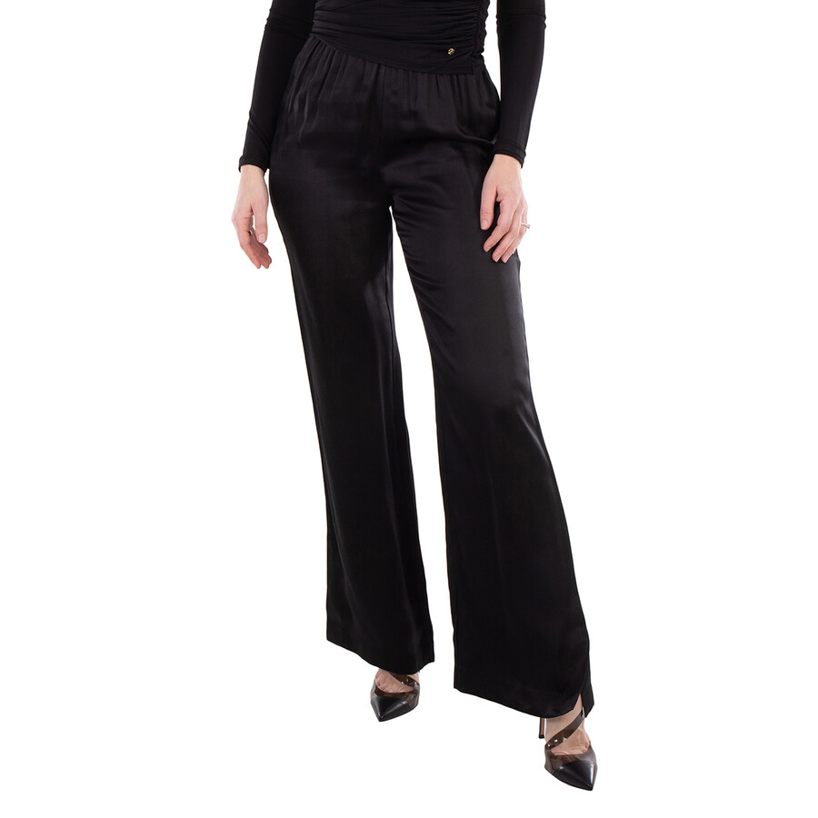 Ladies Black Aden Wide Leg Pants