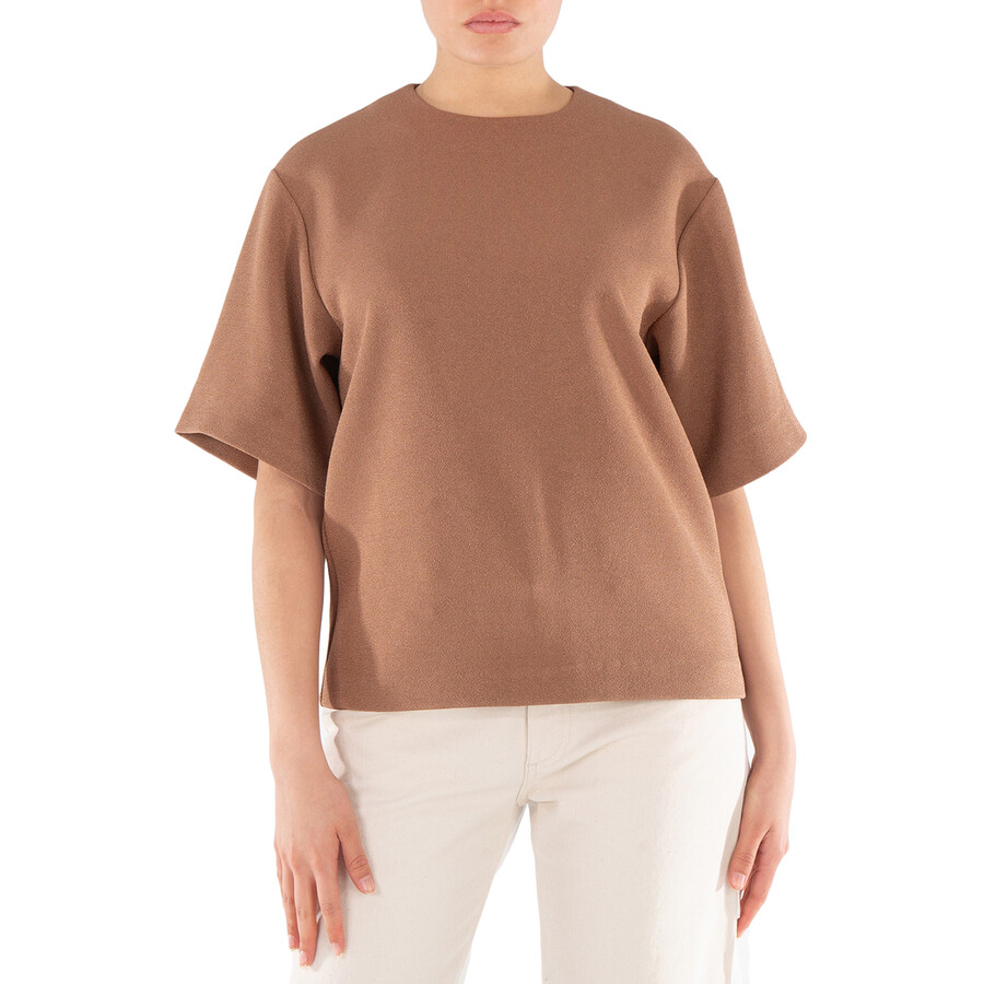 Ladies Brown Maddie Crepe Blouse