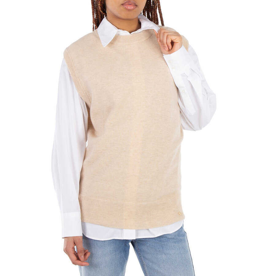 Ladies Ivory Ronan Knit Vest