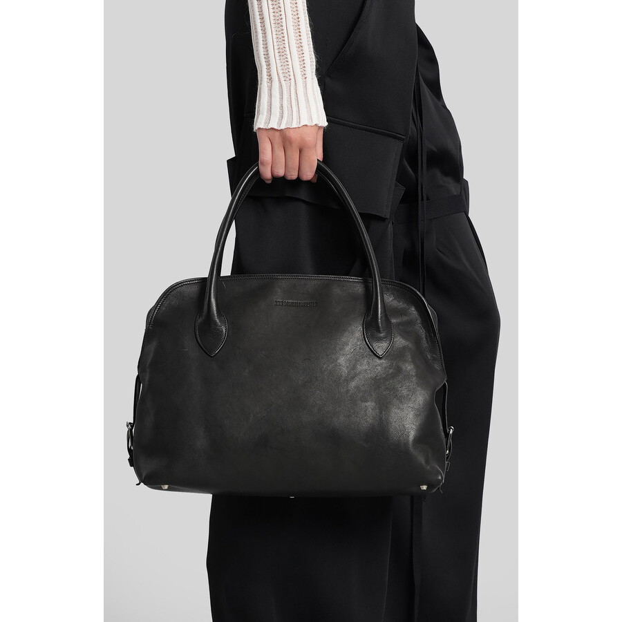 Ann Demeulemeester Josse Tote In Black Leather In Black