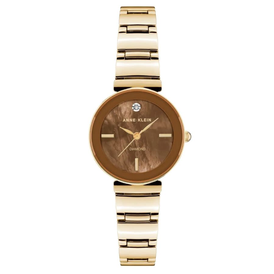 Anne Klein Accented Brown Dial Ladies Watch AK/2434BMGB - Watches