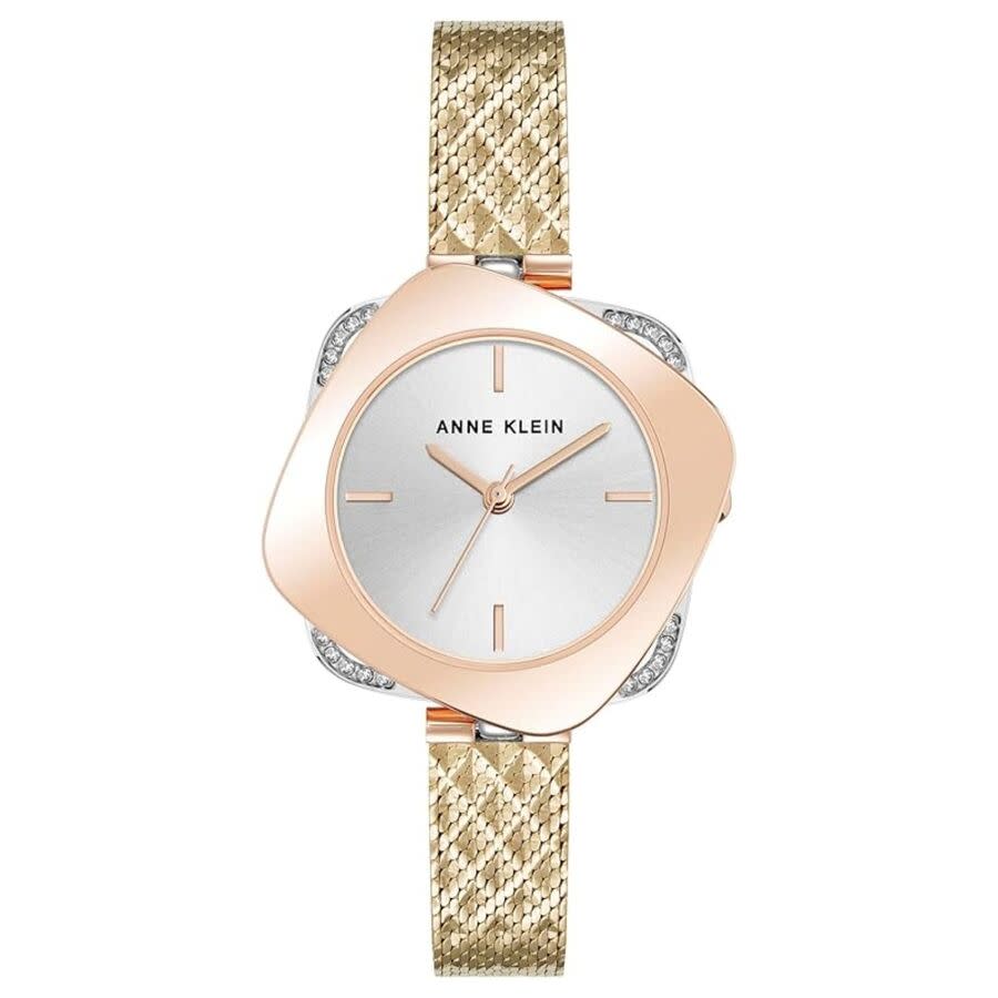 Anne Klein Accented Silver-tone Dial Ladies Watch AK/5163SVTR