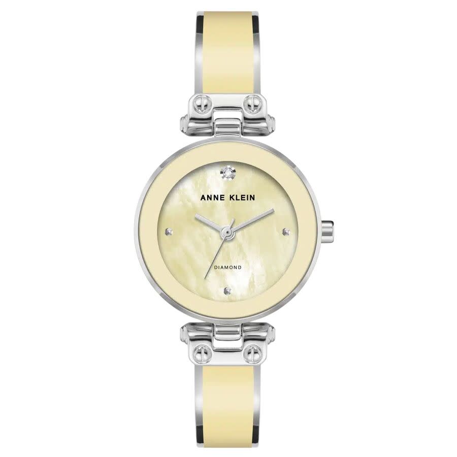Anne Klein Accented Yellow Dial Ladies Watch AK/1981YLSV