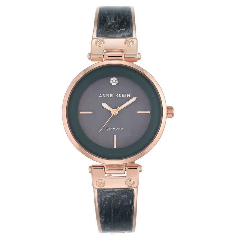 Anne Klein Bangle Grey Dial Ladies Watch AK-2512GYRG
