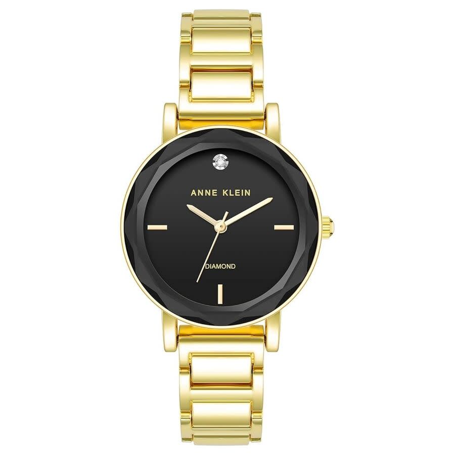 Anne Klein Classic Black Dial Ladies Watch AK/3966BKGB