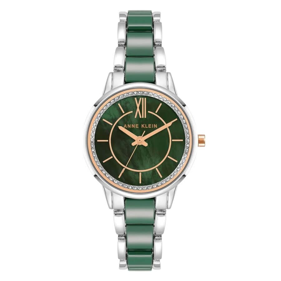 Anne Klein Classic Green Dial Ladies Watch AK/3345GNRT