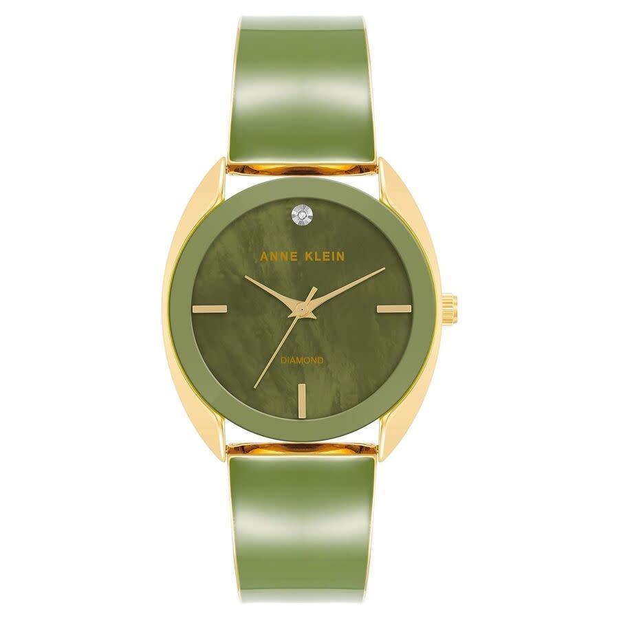 Anne Klein Classic Green Dial Ladies Watch AK-4040GPGN