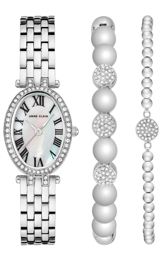 Anne Klein Classic Silver-tone Dial Ladies Watch AK/3971SVST