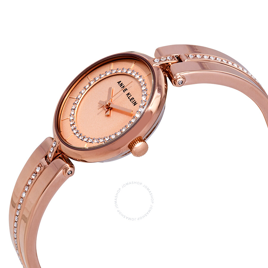 Anne Klein Crystal Rose Dial Rose Goldtone Ladies Watch AK/3248RGRG