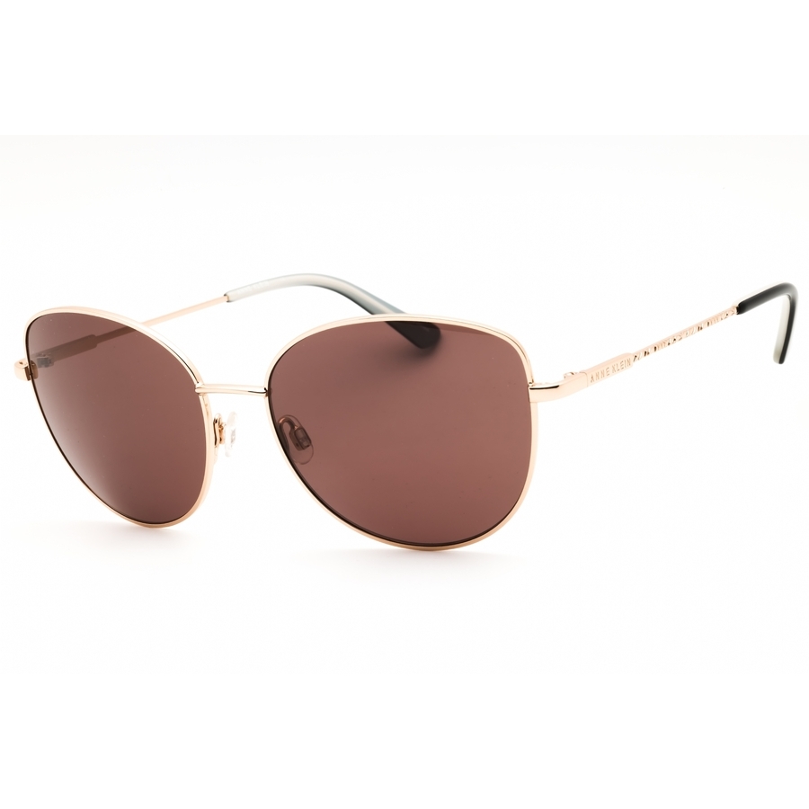 Anne Klein Ladies Gold Tone Cat Eye Sunglasses Ak7084 In ["gold Tone"]