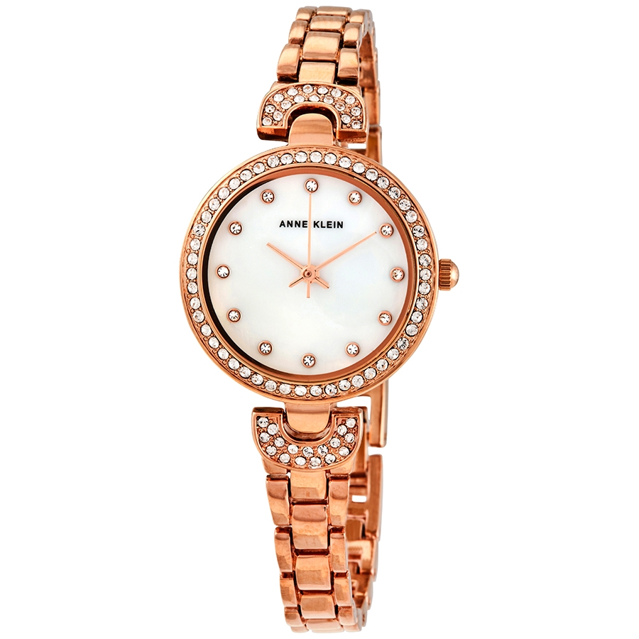 Anne Klein Mother of Pearl Crystal Watch ANNE KLEIN 10/8517 BLUE MOTHER OF PEARL CRYSTAL ACCENT  main image 4