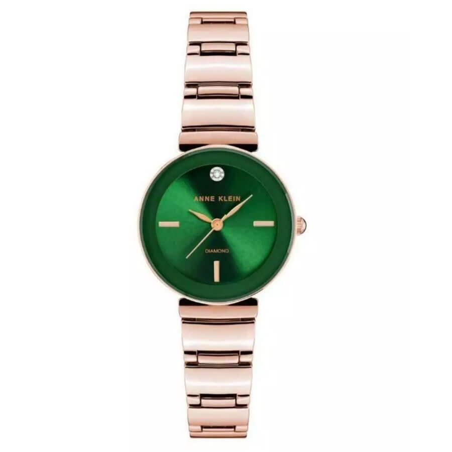 Anne Klein Quartz Crystal Green Dial Ladies Watch AK/2434GNRG
