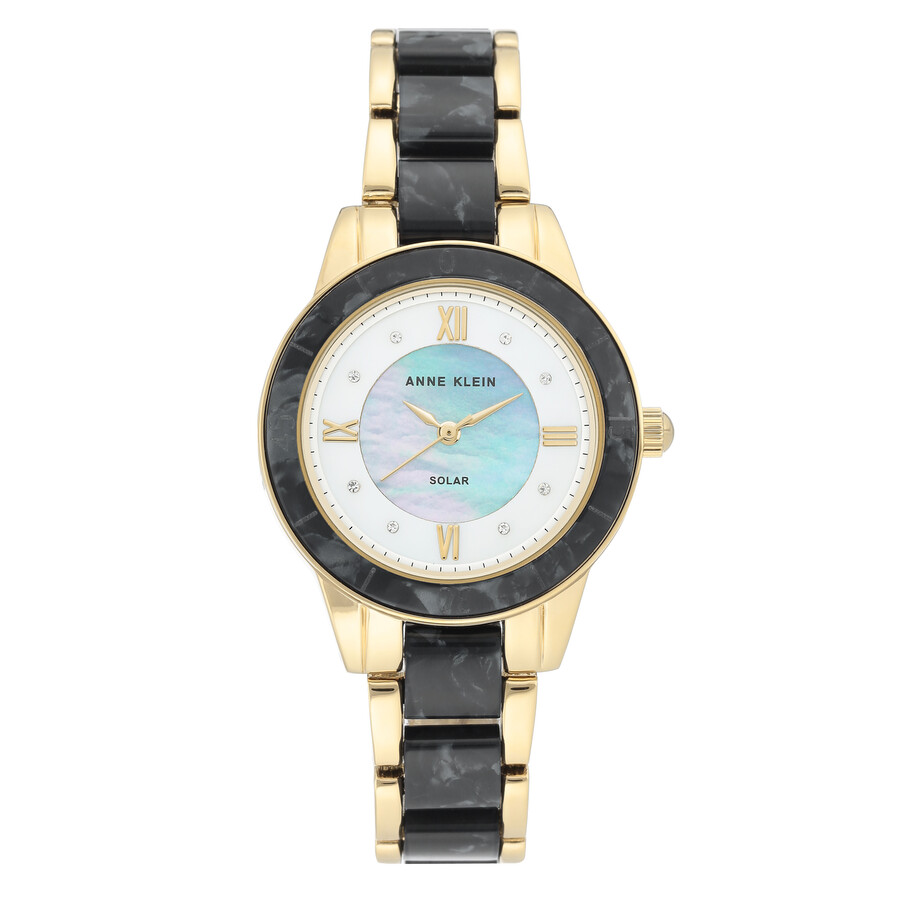 Anne Klein Quartz Crystal Solar Powered Ladies Watch AK/3610GPBK