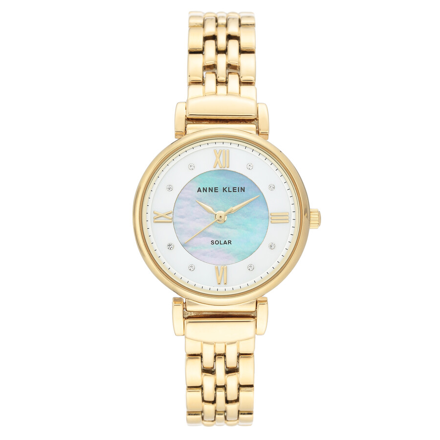 Anne Klein Quartz Crystal Ladies Solar Powered Ladies Watch AK/3630MPGB 086702663088 Watches