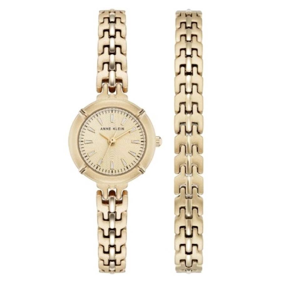 Anne Klein Quartz Gold Dial Ladies Watch and Bracelet Set AK  display picture 1