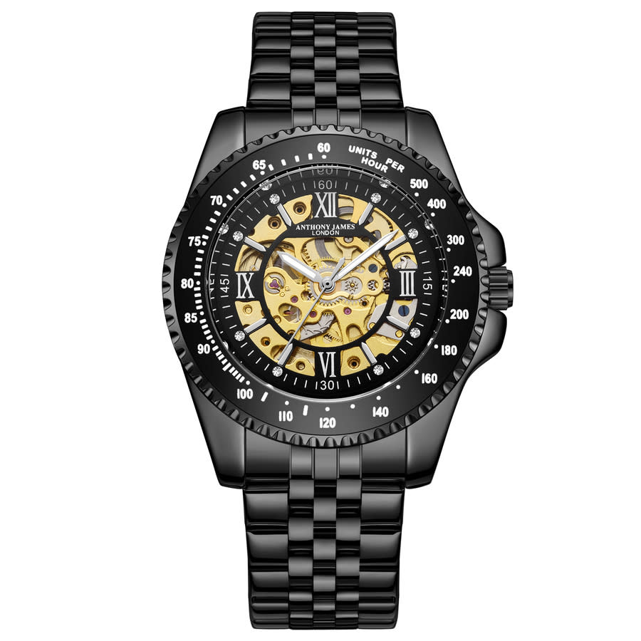 Anthony James Tachymeter Automatic Gold-tone Dial Men's Watch AJ010N2