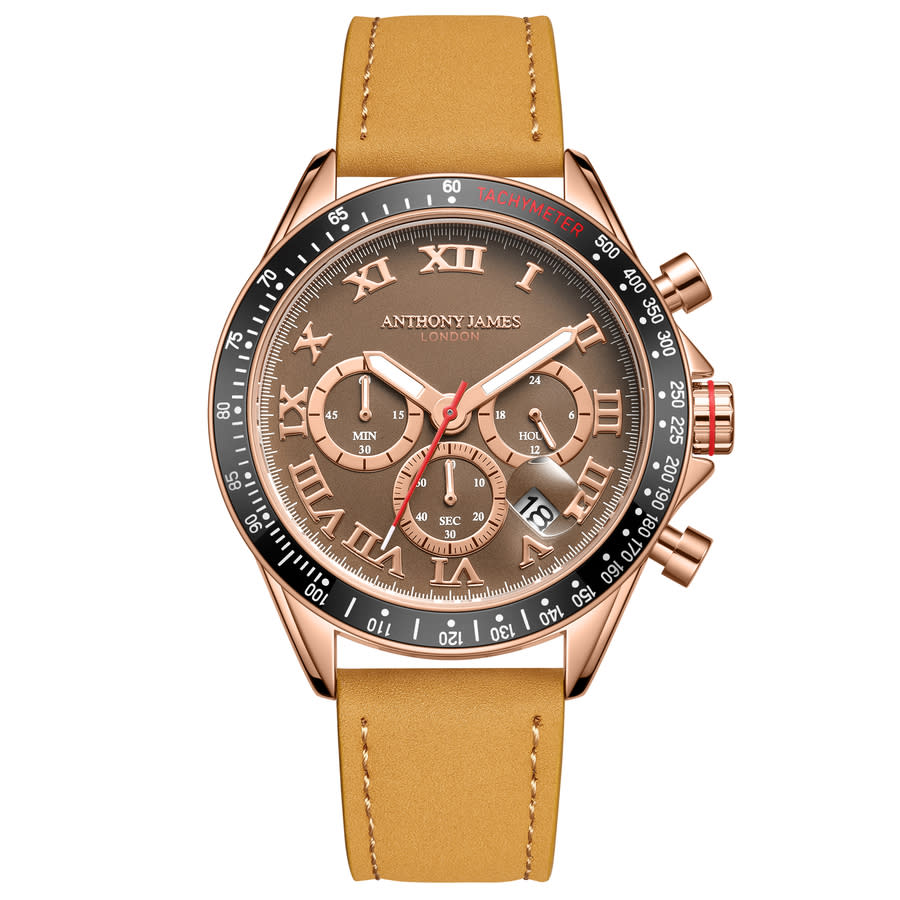 Anthony James Tachymeter Turbo Brown Dial Men's Watch AJ101