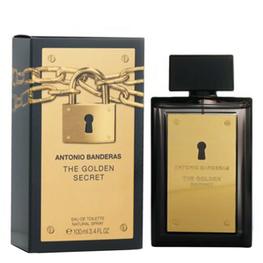 Antonio Banderas Men's The Golden Secret Edt Spray 3.4 oz Fragrances 8411061722756 In Gold / Mint