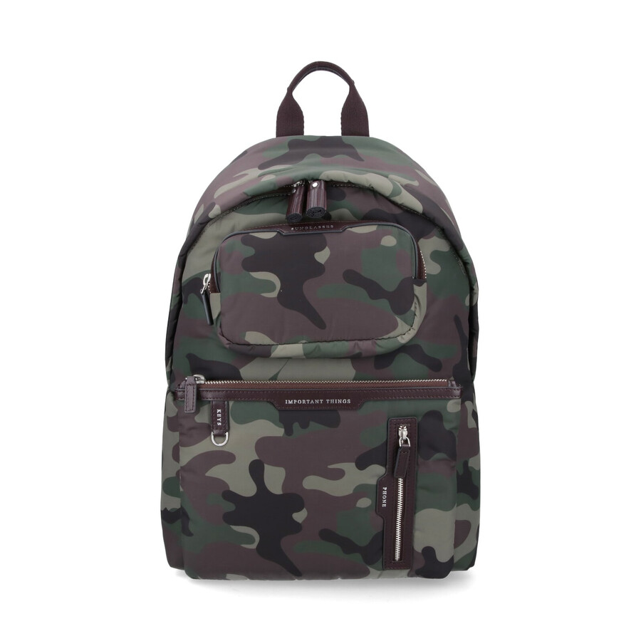 Anya Hindmarch Camouflage Multi Pocket Backpack In Green