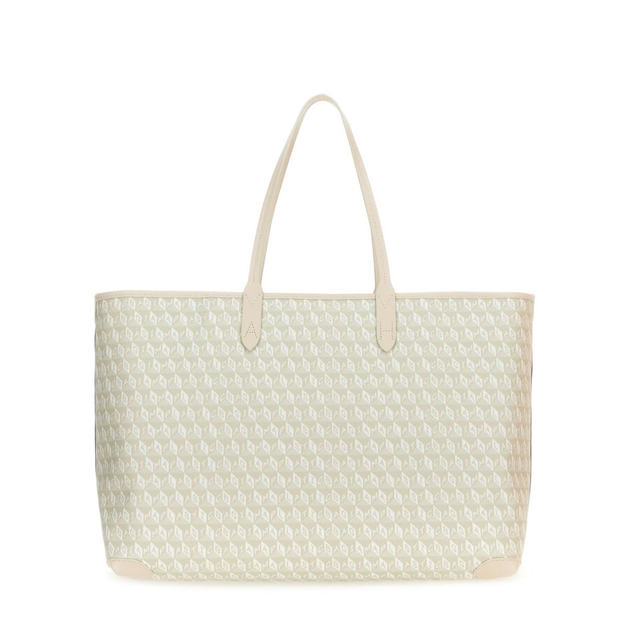 Anya Hindmarch Xs Tote Bag With I Am A Plastic Bag Pattern In Neutral