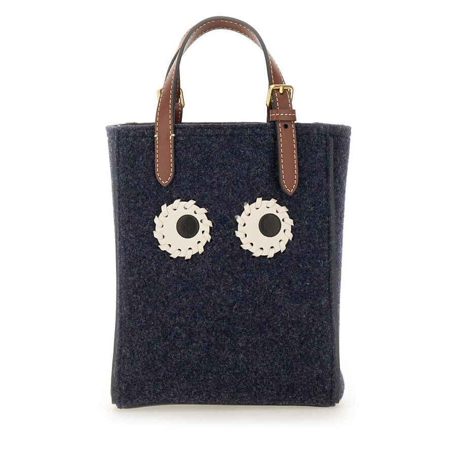 Anya Hindmarch Mini Eyes Tote Bag In Black
