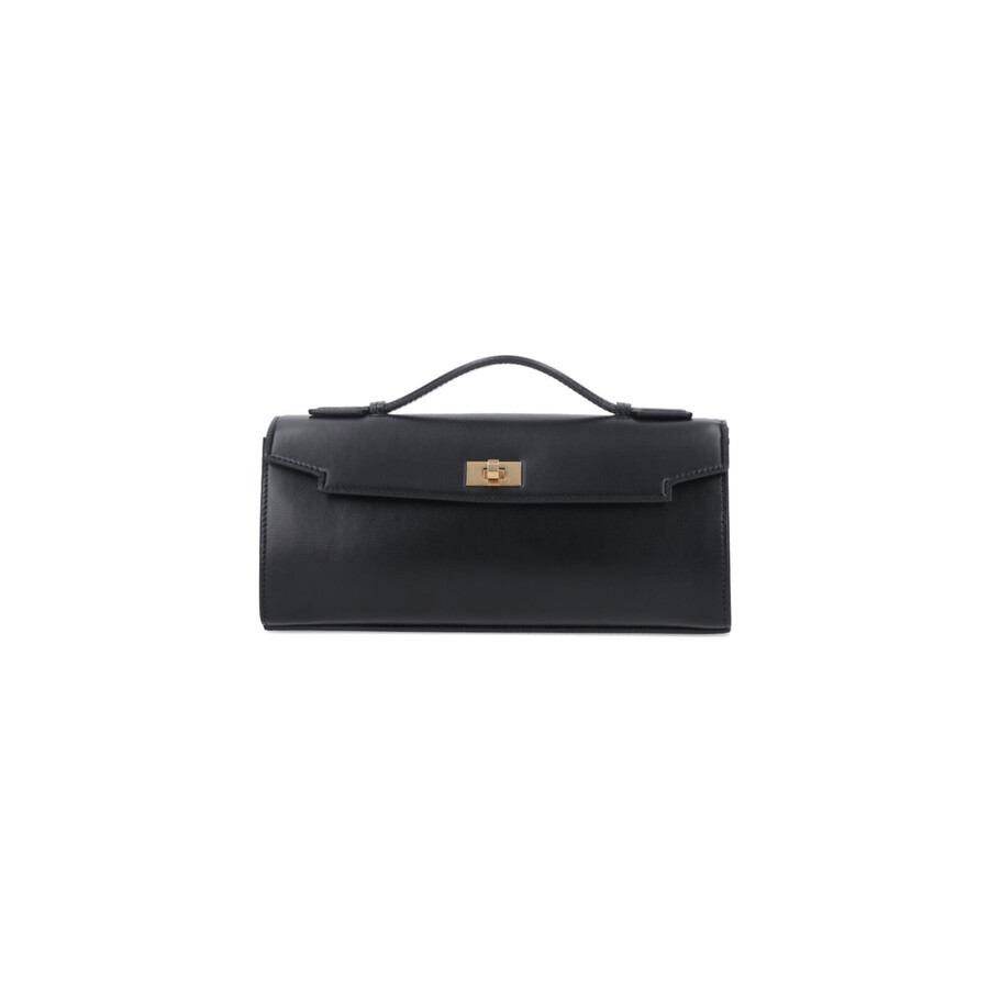Anya Hindmarch Mortimer Top-handle Clasp Clutch In Black