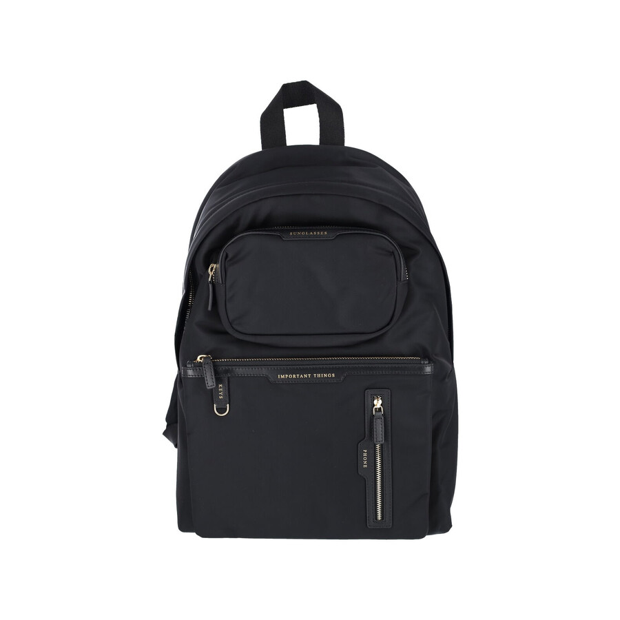 Anya Hindmarch Travel Backpack Luxury In Black