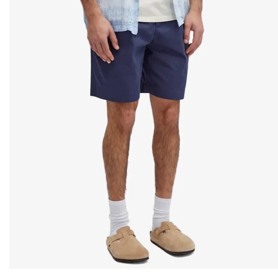 Apc A.p.c. Crew Pleated Shorts In Blue