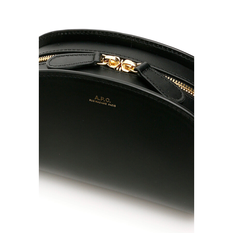 Apc A.p.c. Demi Lune Crossbody Bag In Black
