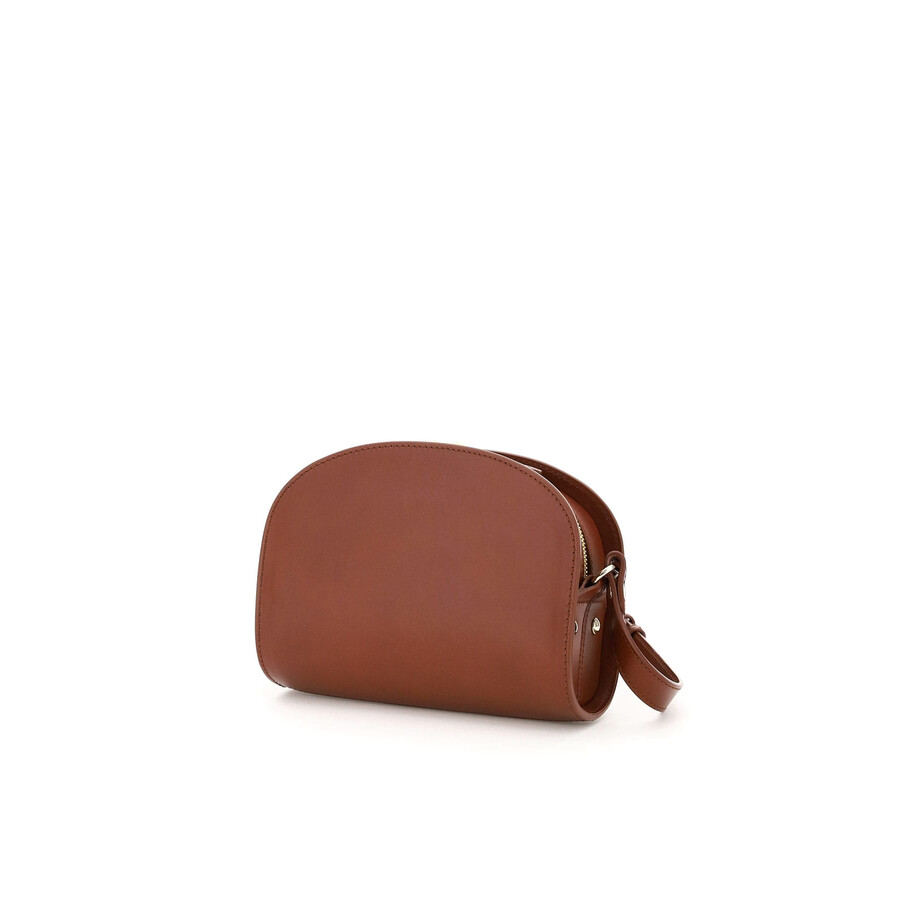 Apc A.p.c. Demi Lune Shoulder Bag In Brown