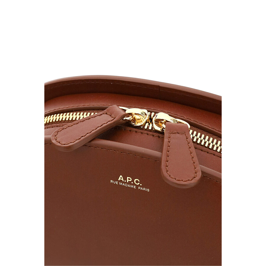 Apc A.p.c. Demi Lune Shoulder Bag In Brown