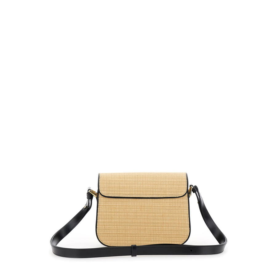 Apc A.p.c. Grace Small Beige Shoulder Bag With Clasp Closure And Adjustable Leather Strap In Leather In Sand