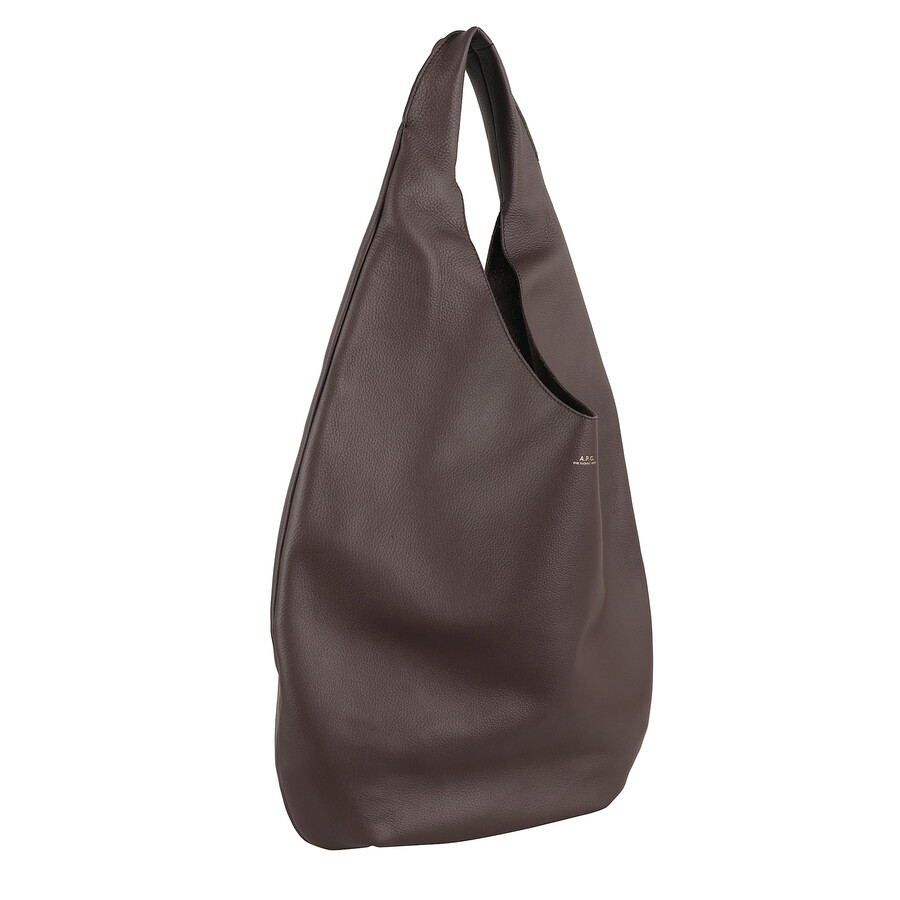 Apc A.p.c. Le Neige Shopper Bag - Leather - Brown In Gray