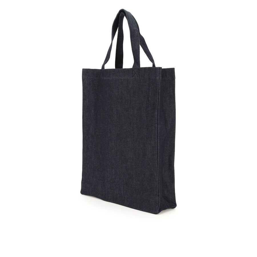 Apc A.p.c. Logo Print Denim Tote Bag In Multi